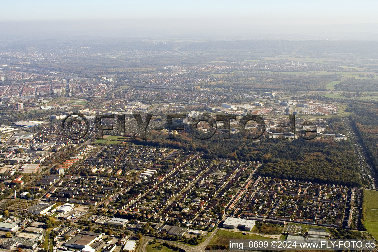 Photographie aérienne de Quartier Grünwinkel in Karlsruhe dans le département Bade-Wurtemberg, Allemagne