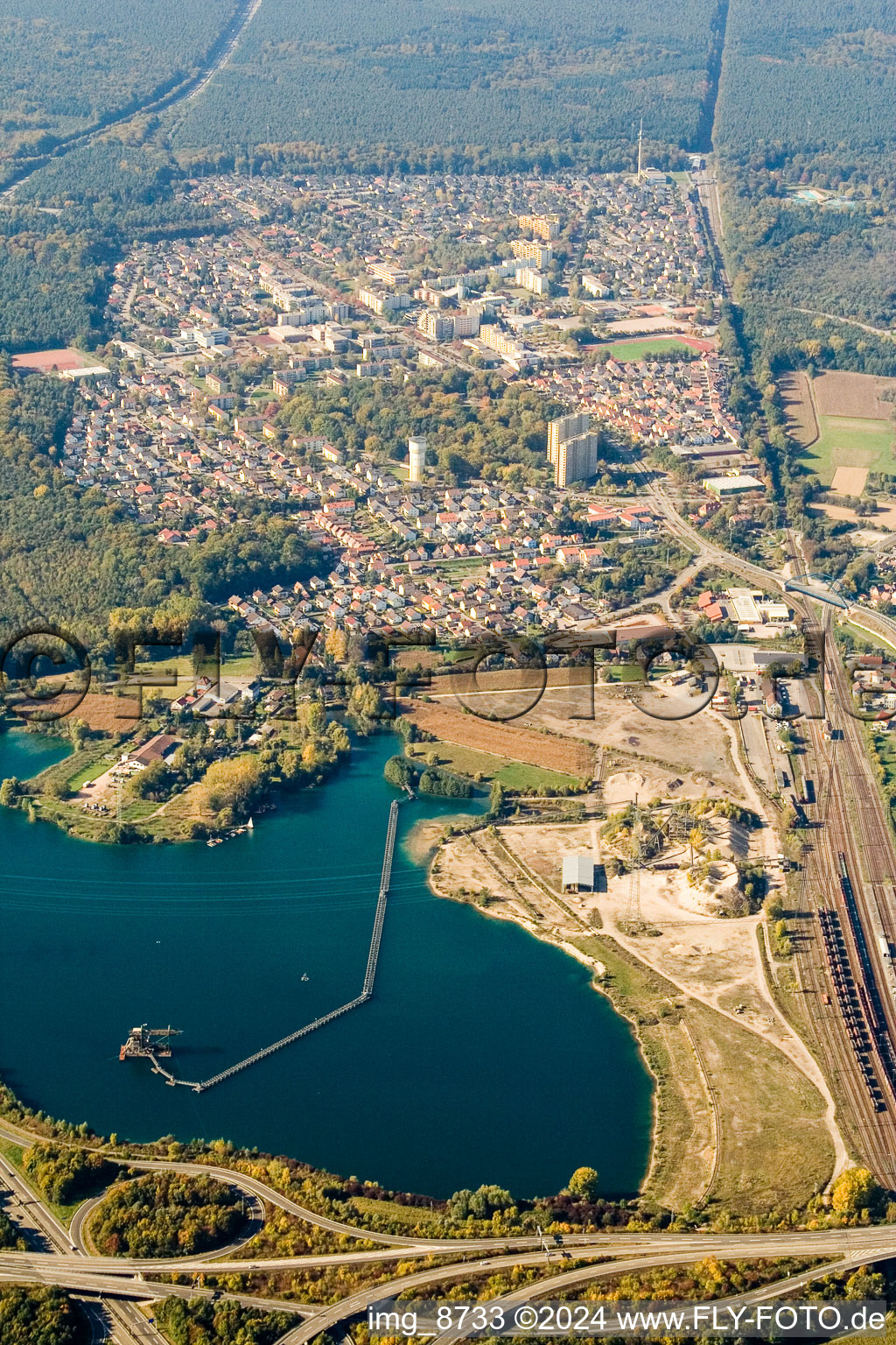 Dorschberg à Wörth am Rhein dans le département Rhénanie-Palatinat, Allemagne hors des airs