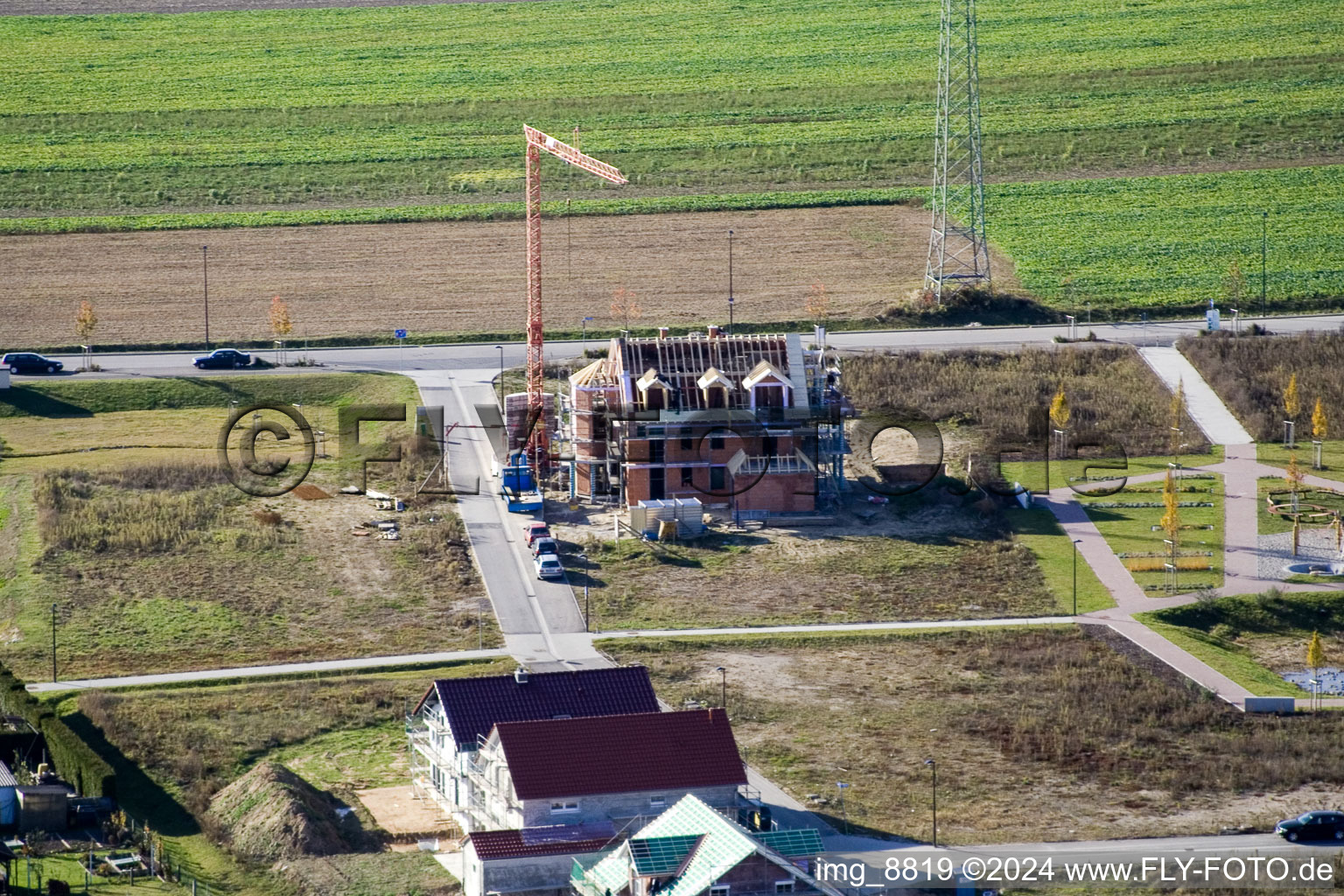 Photographie aérienne de Sur le chemin élevé à Kandel dans le département Rhénanie-Palatinat, Allemagne