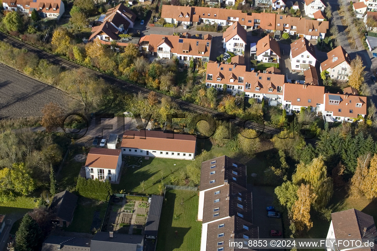 Vue aérienne de Cabinet vétérinaire à Kandel dans le département Rhénanie-Palatinat, Allemagne