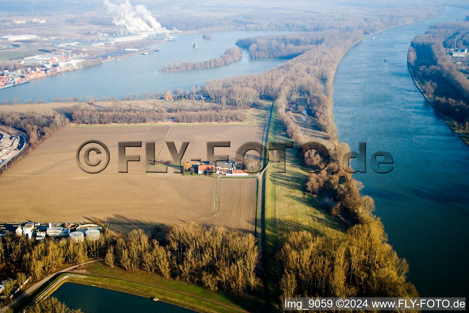 Quartier Maximiliansau in Wörth am Rhein dans le département Rhénanie-Palatinat, Allemagne vue du ciel