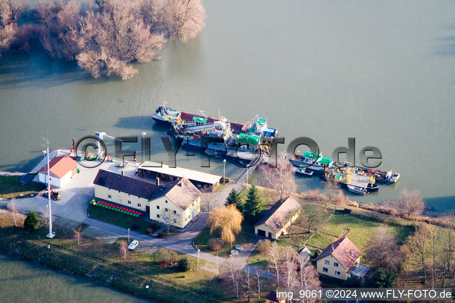 Enregistrement par drone de Quartier Maximiliansau in Wörth am Rhein dans le département Rhénanie-Palatinat, Allemagne