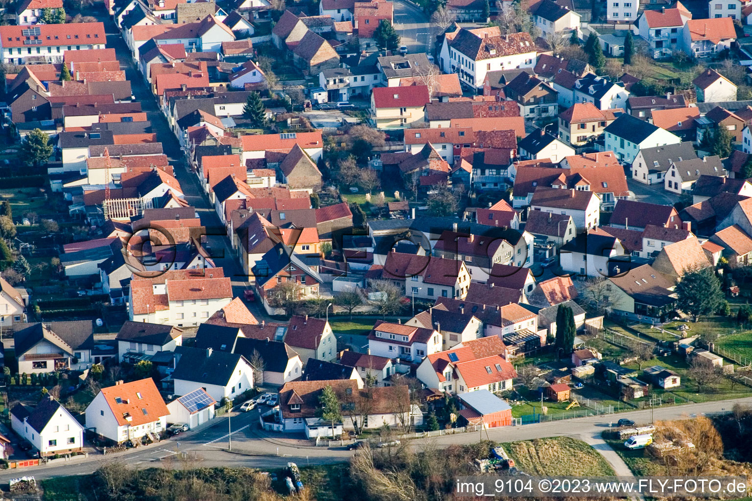 Photographie aérienne de Quartier Maximiliansau in Wörth am Rhein dans le département Rhénanie-Palatinat, Allemagne