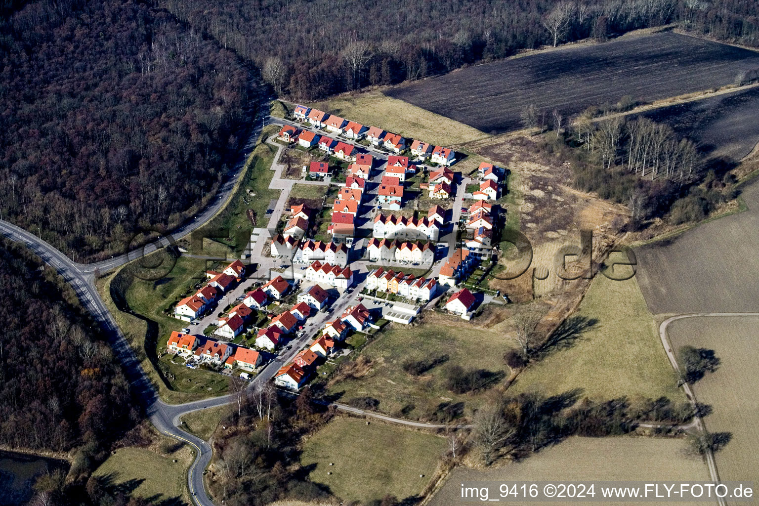 Wörth am Rhein dans le département Rhénanie-Palatinat, Allemagne vue d'en haut