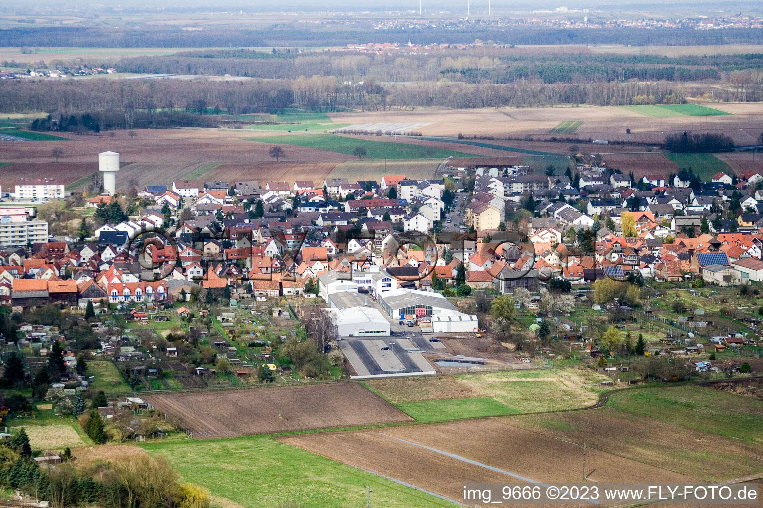 Kandel dans le département Rhénanie-Palatinat, Allemagne vue d'en haut