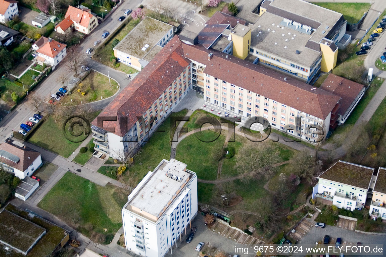 Vue aérienne de Hôpital Asclépios à Kandel dans le département Rhénanie-Palatinat, Allemagne