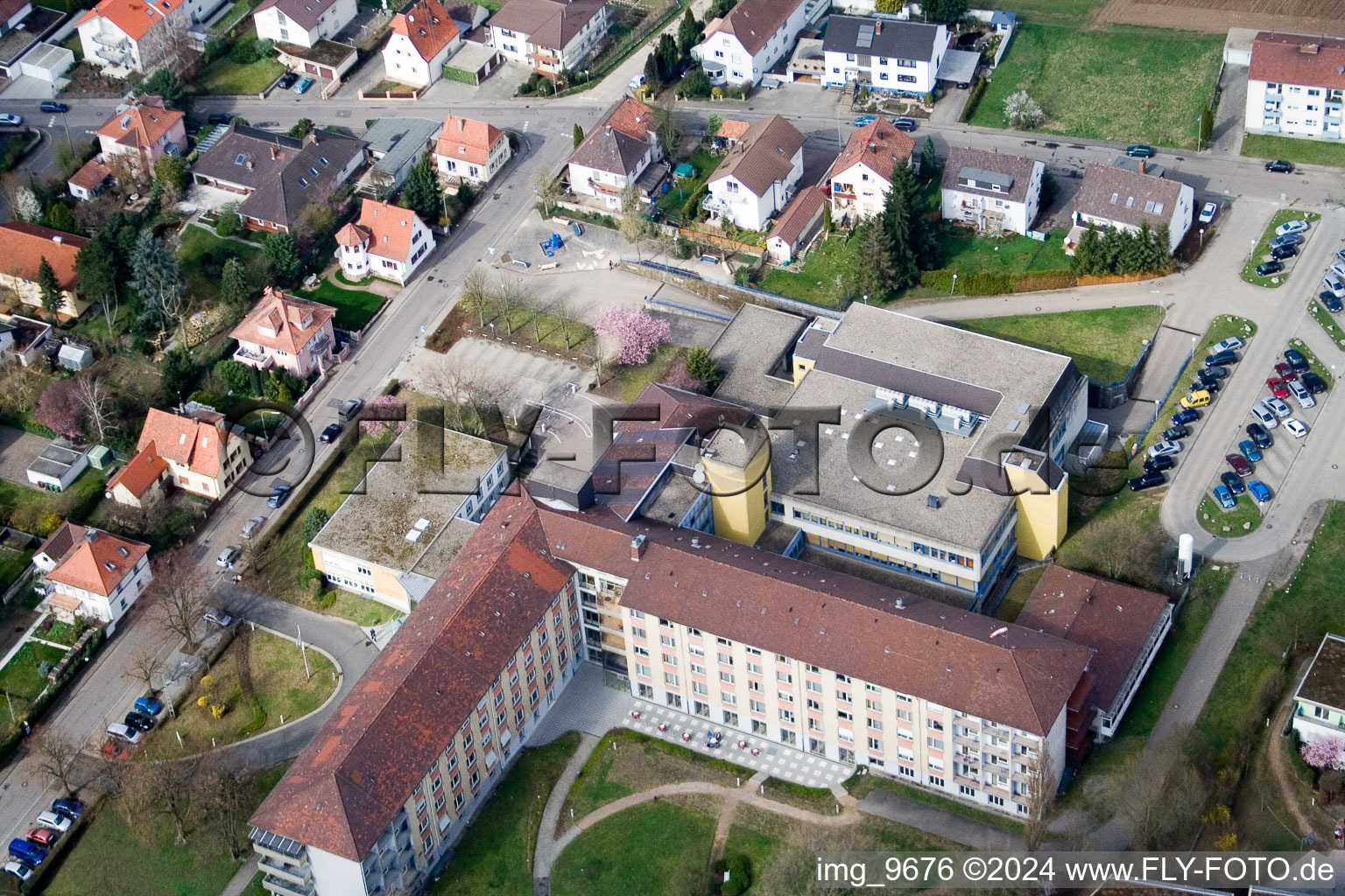 Vue aérienne de Hôpital Asclépios à Kandel dans le département Rhénanie-Palatinat, Allemagne