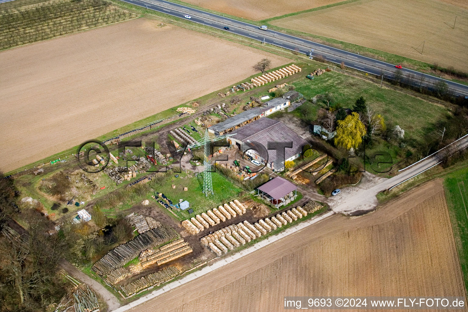 Quartier Minderslachen in Kandel dans le département Rhénanie-Palatinat, Allemagne depuis l'avion