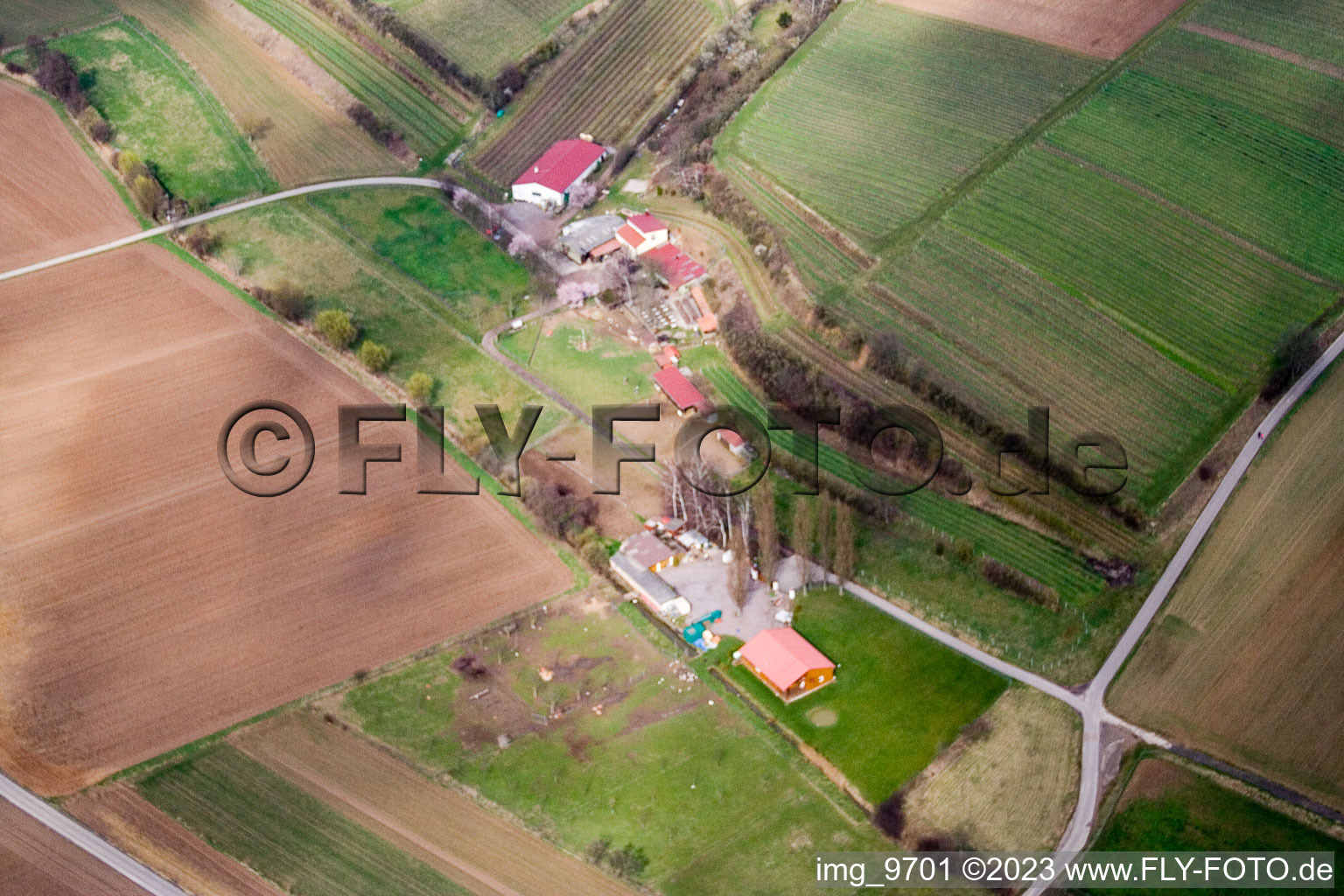 Photographie aérienne de Ranch Wagner à le quartier Herxheim in Herxheim bei Landau dans le département Rhénanie-Palatinat, Allemagne