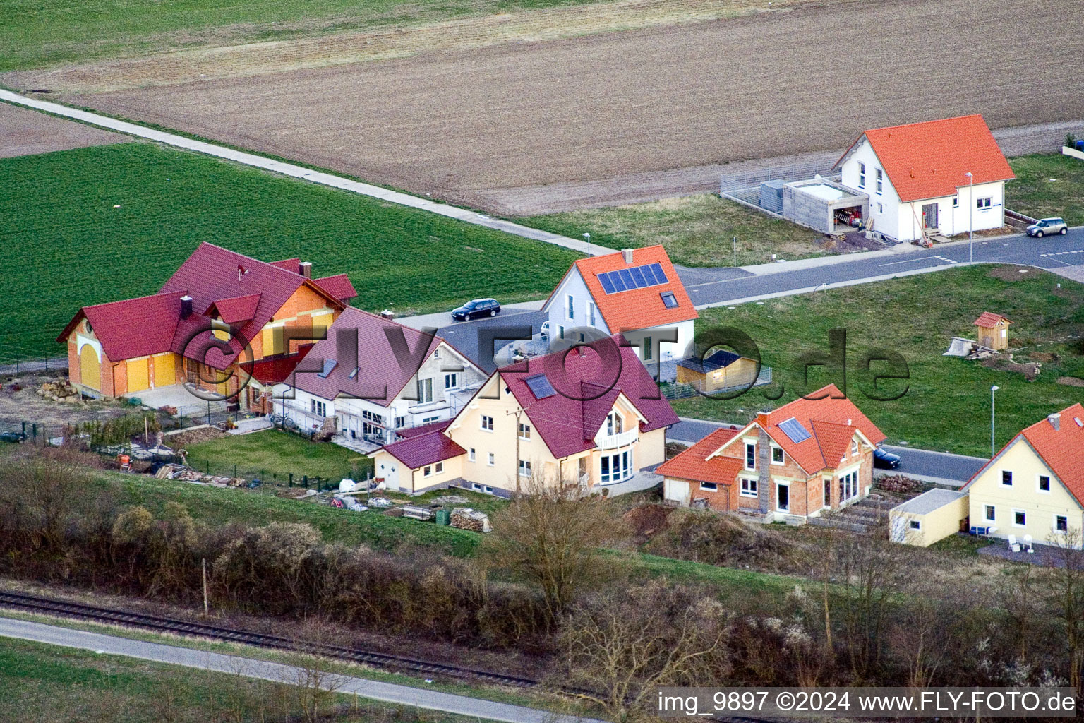 Image drone de Nouvelle zone de développement NE à le quartier Schaidt in Wörth am Rhein dans le département Rhénanie-Palatinat, Allemagne