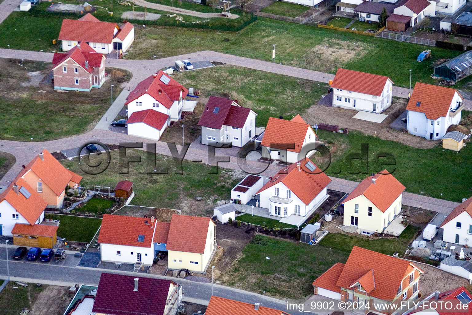 Photographie aérienne de Nouvelle zone de développement NE à le quartier Schaidt in Wörth am Rhein dans le département Rhénanie-Palatinat, Allemagne