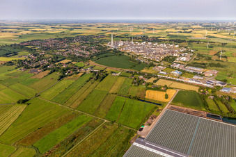 Vue aérienne de Raffinerie de Heide à Hemmingstedt dans le département Schleswig-Holstein, Allemagne