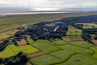 Vue aérienne de Camping Silbermöwe à le quartier Böhl-Süderhöft in Sankt Peter-Ording dans le département Schleswig-Holstein, Allemagne