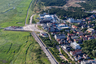 Vue aérienne de Quartier Bad Sankt Peter in Sankt Peter-Ording dans le département Schleswig-Holstein, Allemagne
