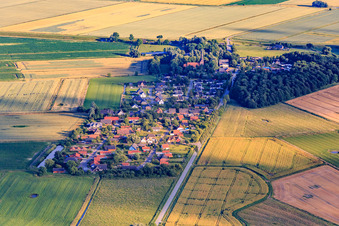 Vue aérienne de Complexe de maisons de vacances Eichenweg à le quartier Kating in Tönning dans le département Schleswig-Holstein, Allemagne
