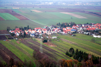 Vue aérienne de Fin de la rue Saarstr à Kandel dans le département Rhénanie-Palatinat, Allemagne