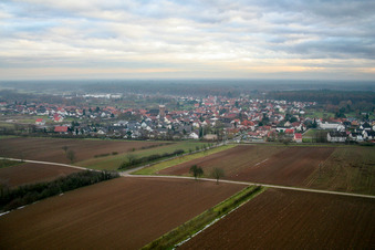 Vue aérienne de Quartier Schaidt in Wörth am Rhein dans le département Rhénanie-Palatinat, Allemagne