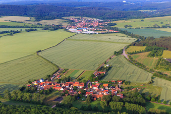 Vue aérienne de De l'est à le quartier Wipperoda in Georgenthal dans le département Thuringe, Allemagne