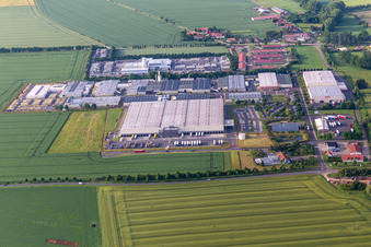Vue aérienne de Finger Beton GmbH & Co. KG, JTJ Industrie GmbH à Sonneborn dans le département Thuringe, Allemagne