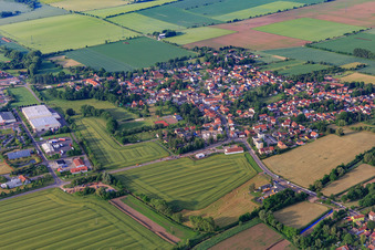 Vue aérienne de Du nord à Sonneborn dans le département Thuringe, Allemagne