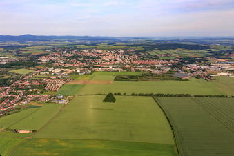 Vue aérienne de Vue de la ville depuis l'est à Gotha dans le département Thuringe, Allemagne