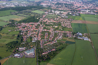 Vue aérienne de Quartier Siebleben in Gotha dans le département Thuringe, Allemagne