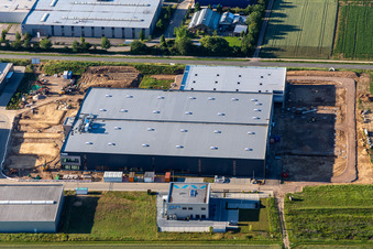 Vue aérienne de Heo dans le West Business Park à Herxheim bei Landau dans le département Rhénanie-Palatinat, Allemagne