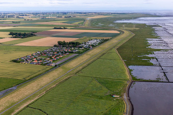 Photographie aérienne de Résidence de vacances et camping Wesselburenerkoog à Wesselburenerkoog dans le département Schleswig-Holstein, Allemagne