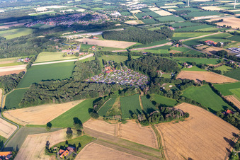 Vue oblique de Aire de loisirs de Waldvelen, vente familiale der Buss à Velen dans le département Rhénanie du Nord-Westphalie, Allemagne