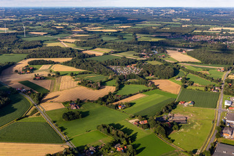 Aire de loisirs de Waldvelen, vente familiale der Buss à Velen dans le département Rhénanie du Nord-Westphalie, Allemagne depuis l'avion