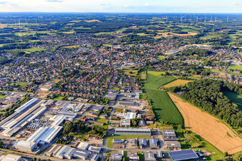 Vue aérienne de Du sud à Stadtlohn dans le département Rhénanie du Nord-Westphalie, Allemagne