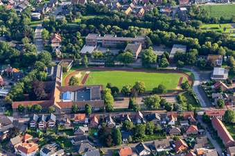 Vue aérienne de Stade Widukind à Vreden dans le département Rhénanie du Nord-Westphalie, Allemagne