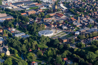 Vue aérienne de Salle de sport Hamland Round à Vreden dans le département Rhénanie du Nord-Westphalie, Allemagne