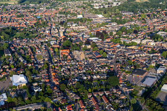 Vue d'oiseau de Winterswijk dans le département Gueldre, Pays-Bas