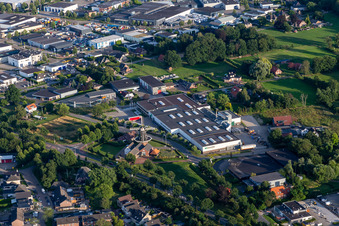 Vue aérienne de Venemansmolen, Wiggers Lijstsprofielen BV à Winterswijk dans le département Gueldre, Pays-Bas