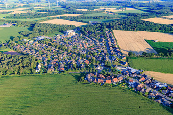 Vue aérienne de Du nord à le quartier Barlo in Bocholt dans le département Rhénanie du Nord-Westphalie, Allemagne