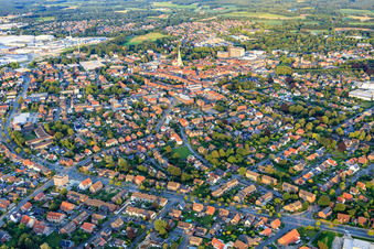 Vue aérienne de Vue de la ville depuis l'ouest à Borken dans le département Rhénanie du Nord-Westphalie, Allemagne