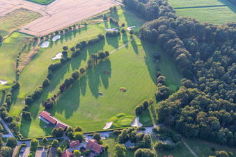 Vue oblique de Golf et Country Club Coesfeld eV à le quartier Goxel in Coesfeld dans le département Rhénanie du Nord-Westphalie, Allemagne