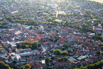 Vue aérienne de Centre-ville à Coesfeld dans le département Rhénanie du Nord-Westphalie, Allemagne