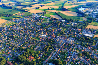 Vue aérienne de Vue d'ensemble de la ville depuis le nord à le quartier Lette in Coesfeld dans le département Rhénanie du Nord-Westphalie, Allemagne