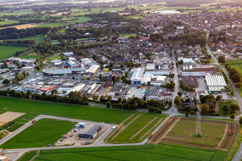 Vue aérienne de Zone industrielle Industriestr à Heiden dans le département Rhénanie du Nord-Westphalie, Allemagne