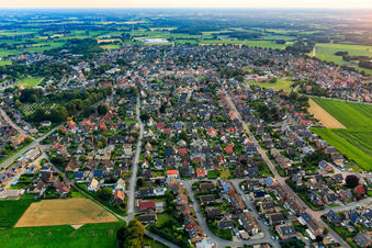 Vue aérienne de De l'est à Heiden dans le département Rhénanie du Nord-Westphalie, Allemagne