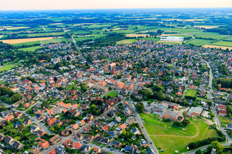 Vue aérienne de Velener Straße à Heiden dans le département Rhénanie du Nord-Westphalie, Allemagne