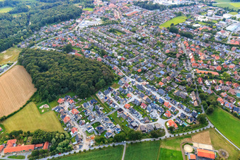 Vue aérienne de Rue Sœur Clématite à le quartier Waldvelen in Velen dans le département Rhénanie du Nord-Westphalie, Allemagne