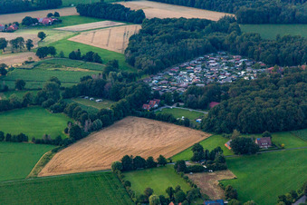 Enregistrement par drone de Aire de loisirs de Waldvelen, vente familiale der Buss à Velen dans le département Rhénanie du Nord-Westphalie, Allemagne