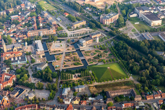 Vue aérienne de LAGA, musée du rock'n'pop à Gronau dans le département Rhénanie du Nord-Westphalie, Allemagne