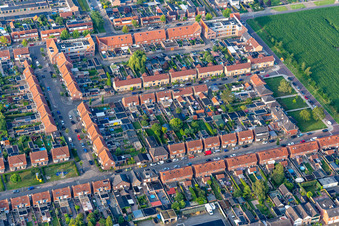 Vue aérienne de Olivier van Noorstraat à Enschede dans le département Overijssel, Pays-Bas