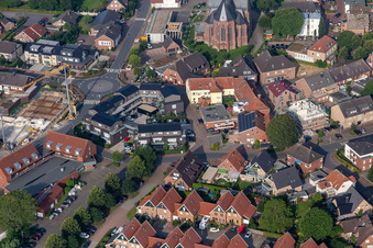 Vue aérienne de Lindenbuschring à le quartier Weseke in Borken dans le département Rhénanie du Nord-Westphalie, Allemagne