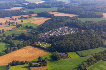 Image drone de Aire de loisirs de Waldvelen, vente familiale der Buss à Velen dans le département Rhénanie du Nord-Westphalie, Allemagne