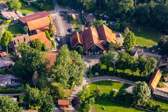 Vue aérienne de Aire de loisirs de Waldvelen, vente familiale der Buss à Velen dans le département Rhénanie du Nord-Westphalie, Allemagne